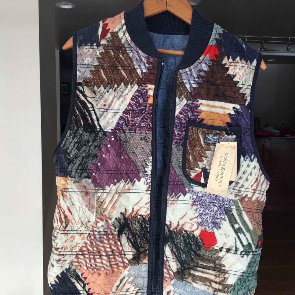 NWT Ralph Lauren patterned quilt vest